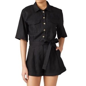 Bec & Bridge Black Cargo Romper sz 6